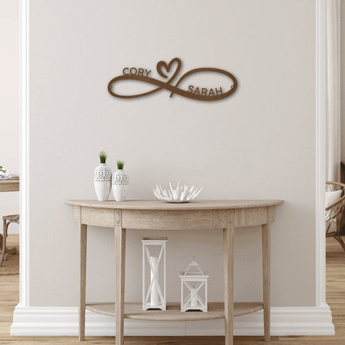 Personalized  Infinity Couples Wall Art